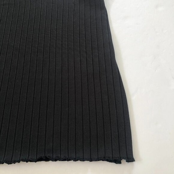 Club Monaco Black Ribbed One Shoulder Stretchy Tank Top SP NWOT - Picture 7 of 9